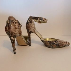 BCBGeneration Snakeskin Print Pumps